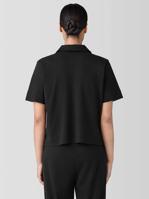 Organic Cotton Interlock Notch Collar Sleep Shirt