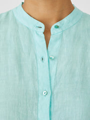 Garment-Dyed Organic Handkerchief Linen Sleeveless Shirt