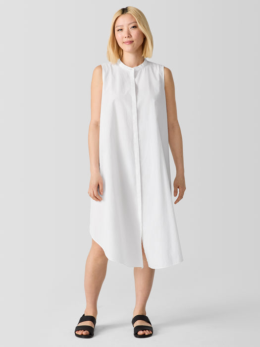 Washed Organic Cotton Poplin Sleeveless&nbsp;Dress