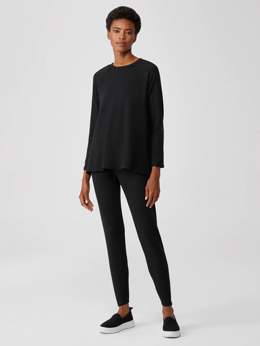 Cozy Brushed Terry Hug Raglan-Sleeve Top