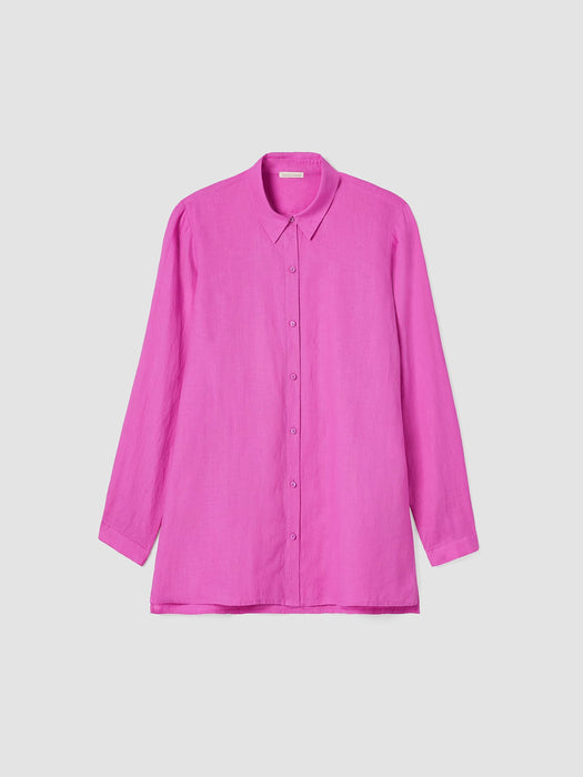 Organic Handkerchief Linen Classic Collar Shirt