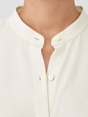 Silk Georgette Crepe Sleeveless Shirt