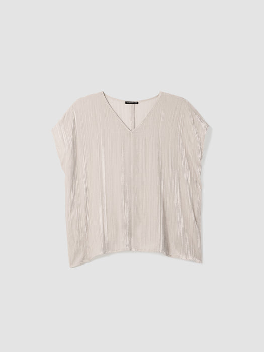 Crushed Velvet V-Neck Square Top