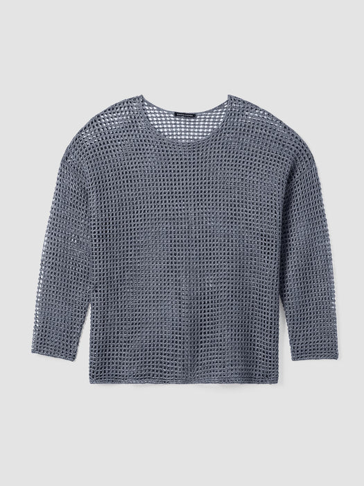 Organic Linen D&eacute;lav&eacute; Round Neck Top