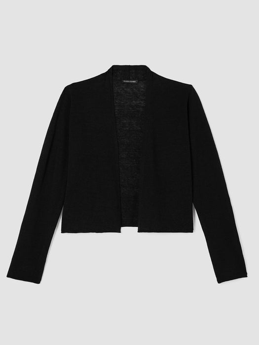 Organic Linen Cotton Jersey Cropped Cardigan