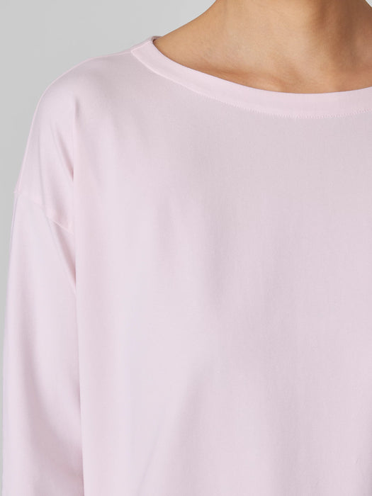 Pima Cotton Stretch Jersey Bateau Neck Top