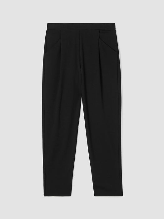 Cotton Blend Ponte Tapered Pant