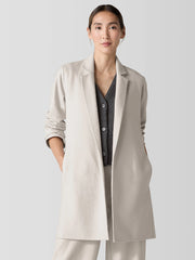 Felted Wool Jersey Long Blazer in Regenerative Wool