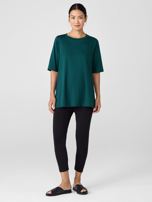 Pima Cotton Stretch Jersey Capri&nbsp;Leggings