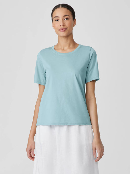 Organic Pima Cotton Jersey&nbsp;Round Neck Tee