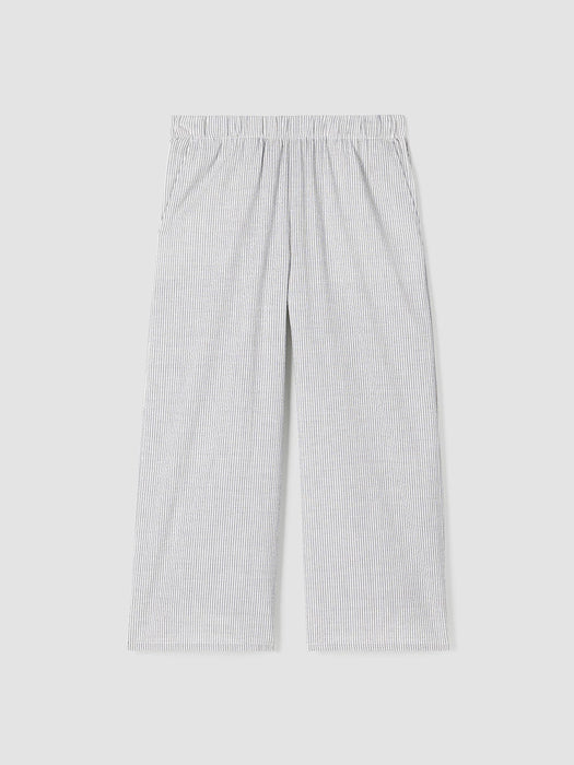 Organic Cotton Ripple Wide-Leg Pant