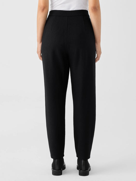 Boiled Wool Jersey Carrot Pant