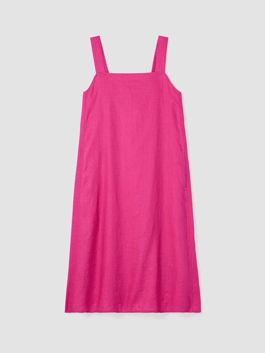 Organic Linen Square Neck Dress
