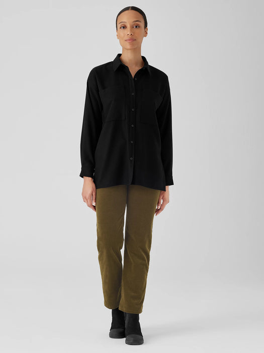 Soft Wool Flannel Classic Collar Shirt