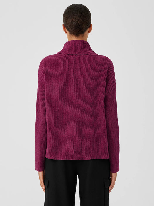 Organic Cotton Chenille Turtleneck Top