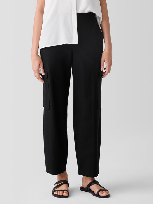 Washable Stretch Crepe Cargo Pant