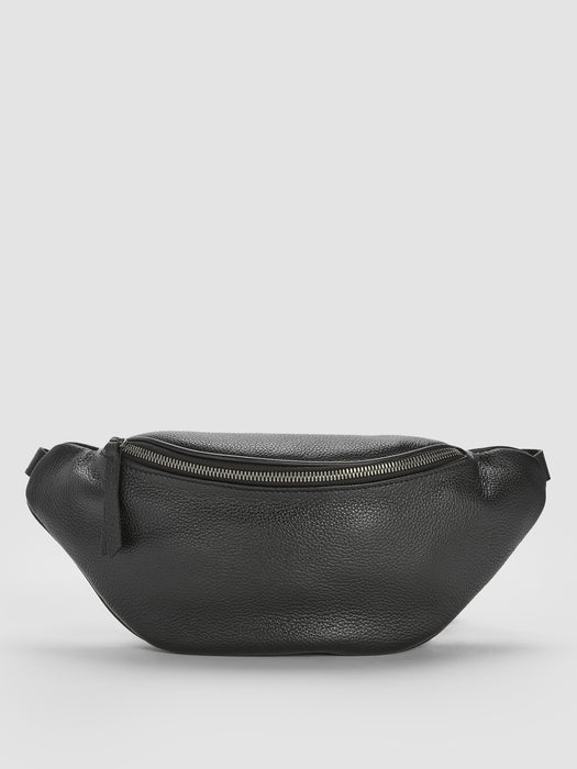 Textured Italian Leather Belt Bag