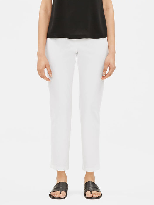 Washable Stretch Crepe Slim Ankle Pant