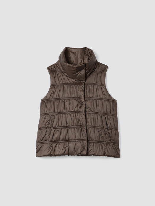 Eggshell Recycled Nylon Stand Collar Vest
