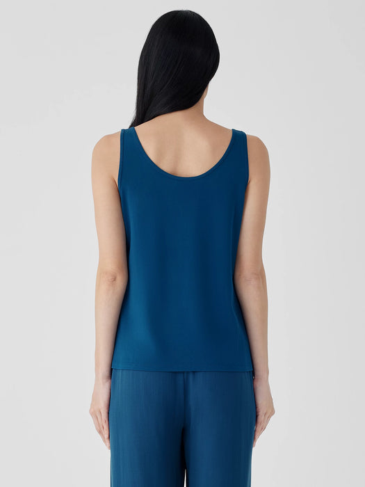 Stretch Silk Jersey&nbsp;Scoop Neck Tank