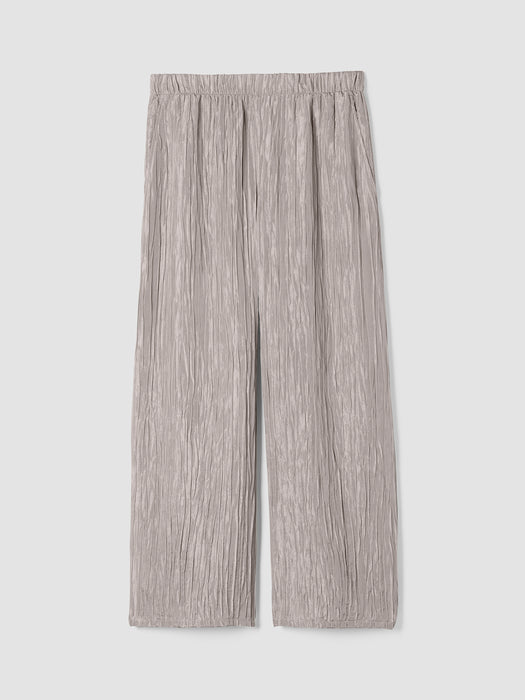 Textured Silk Jacquard Wide-Leg Pant