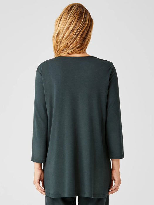 Cozy Organic Cotton Interlock U-Neck Top