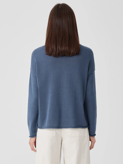 Peruvian Cotton Blend Crew Neck Top
