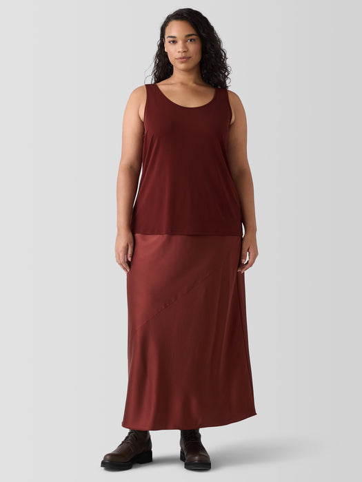Stretch Silk Jersey&nbsp;Scoop Neck Tank