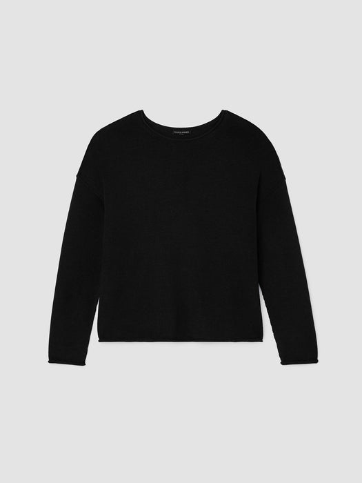 Peruvian Cotton Blend Crew Neck Top