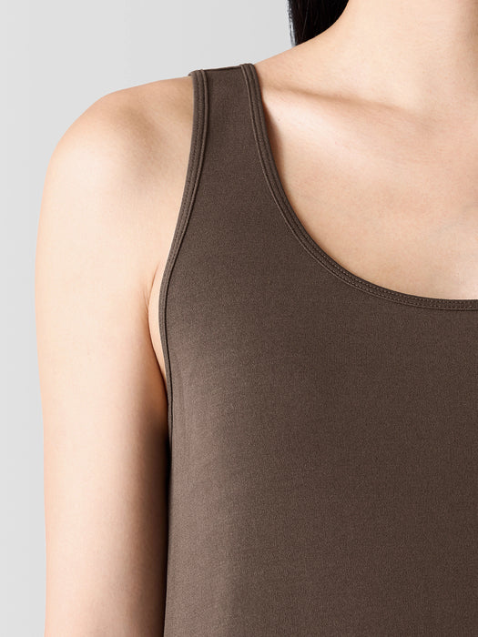 Stretch Silk Jersey&nbsp;Scoop Neck Tank