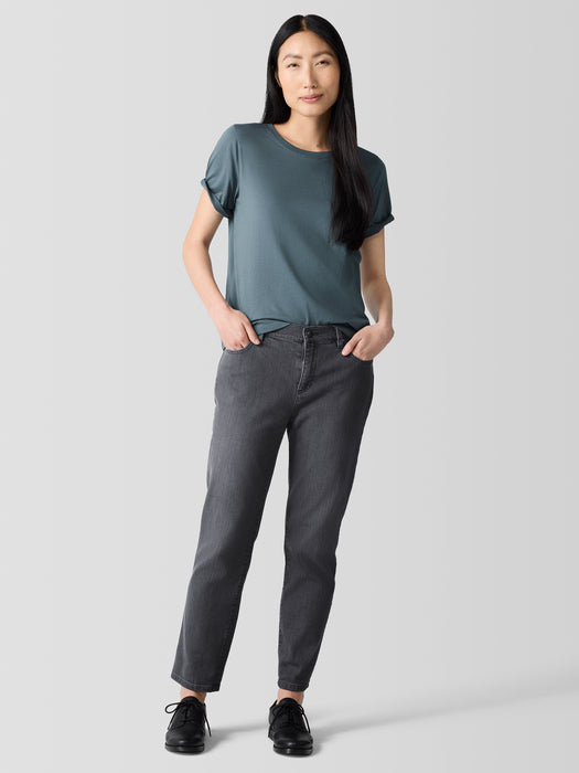 Organic Pima Cotton Jersey&nbsp;Round Neck Tee