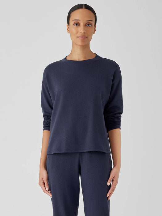 Cozy Brushed Terry Hug Crew Neck Top