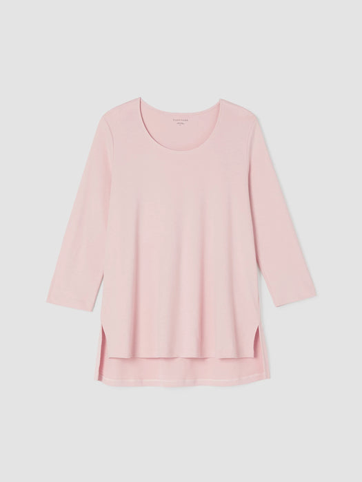 Cozy Organic Cotton Interlock U-Neck Top