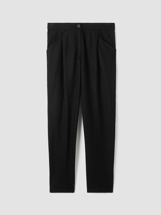 Boiled Wool Jersey Carrot Pant