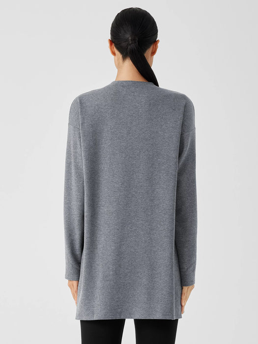 Cozy Brushed Terry Hug Crew Neck Long Top