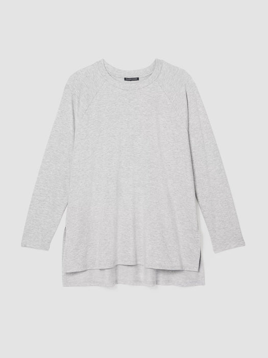 Cozy Brushed Terry Hug Raglan-Sleeve Top