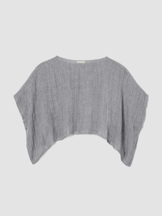 D&eacute;lav&eacute; Organic Linen Gauze Bateau Neck Poncho