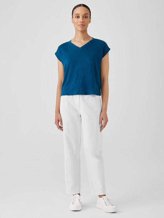 Organic Linen Jersey V-Neck Tee