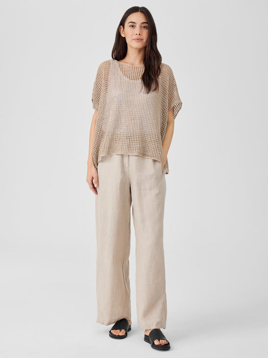 Organic Linen D&eacute;lav&eacute; Bateau Neck Top