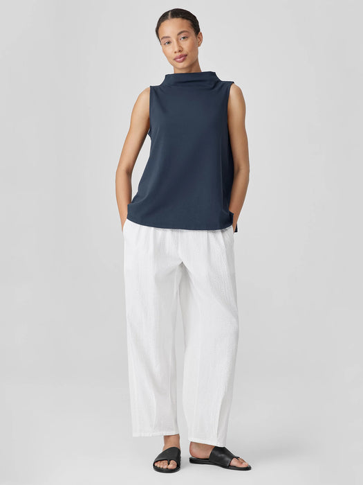 Pima Cotton Stretch Jersey Funnel Neck Tank