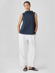 Pima Cotton Stretch Jersey Funnel Neck Tank