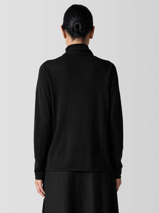 Fine Merino Turtleneck Top in&nbsp;Regenerative Wool
