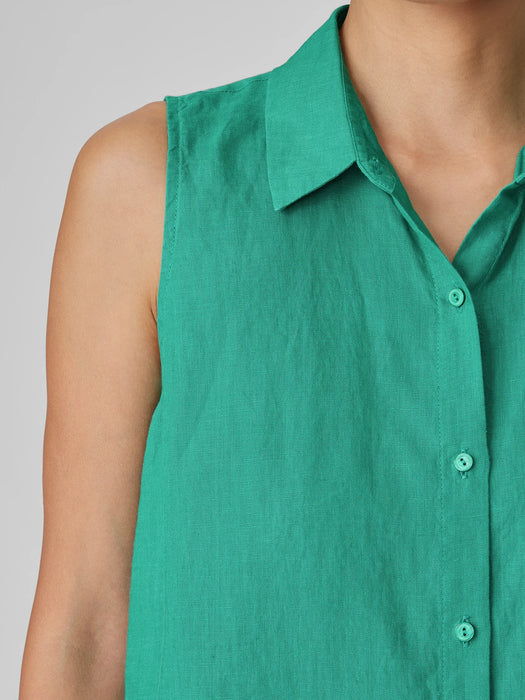 Organic Handkerchief Linen Sleeveless Shirt