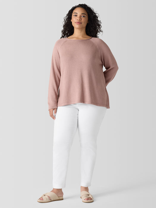Peruvian Cotton Blend Crew Neck Top