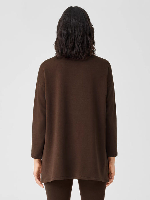 Cozy Brushed Terry Hug Crew Neck Long Top