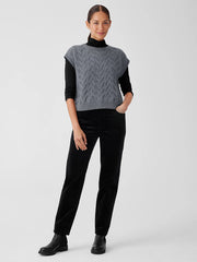 Cotton and Recycled Cashmere Square&nbsp;Top