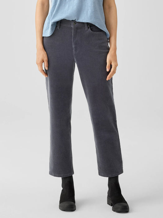 Organic Cotton Stretch Corduroy Straight Pant