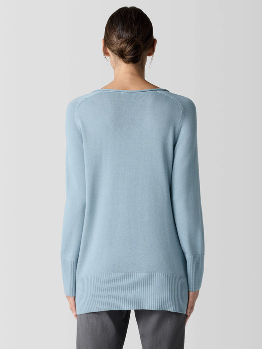 Peruvian Cotton Blend V-Neck Top
