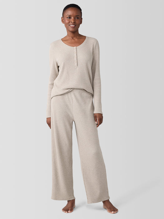 M&eacute;lange Organic Cotton Waffle Sleep Pant