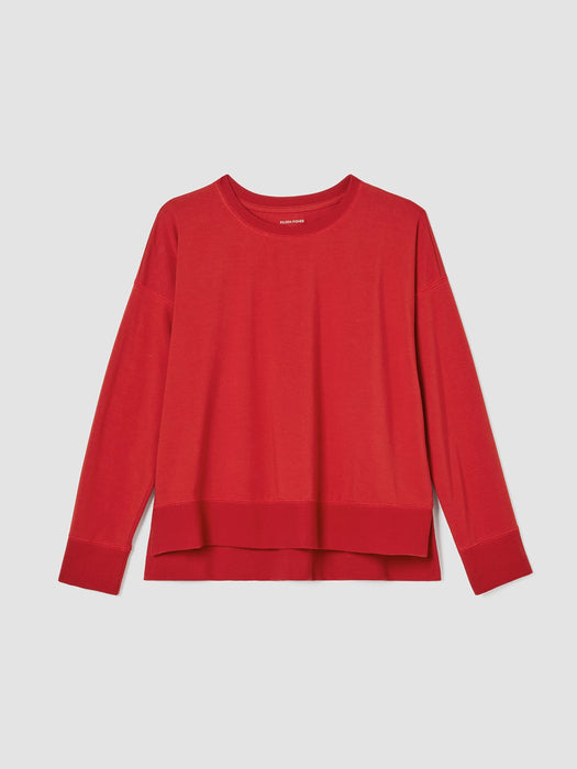Traceable Cotton Jersey Crew Neck Top